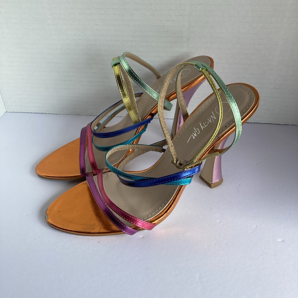 Nasty Gal Multicolor Strappy Heels